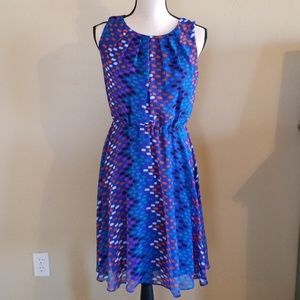 Calvin Klein multicolored chiffon dress